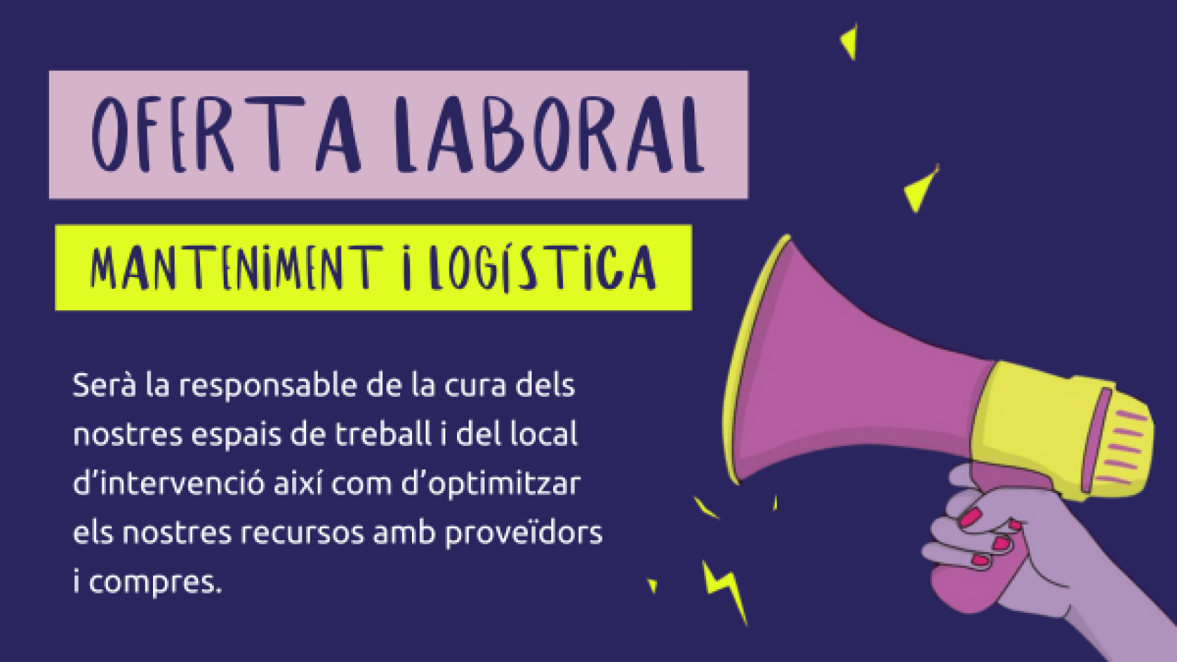 Oferta laboral Manteniment i logística